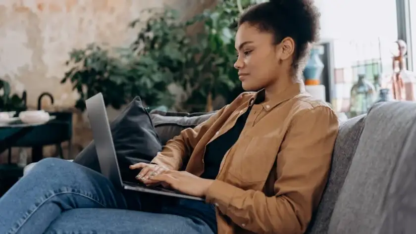 Woman using a Laptop